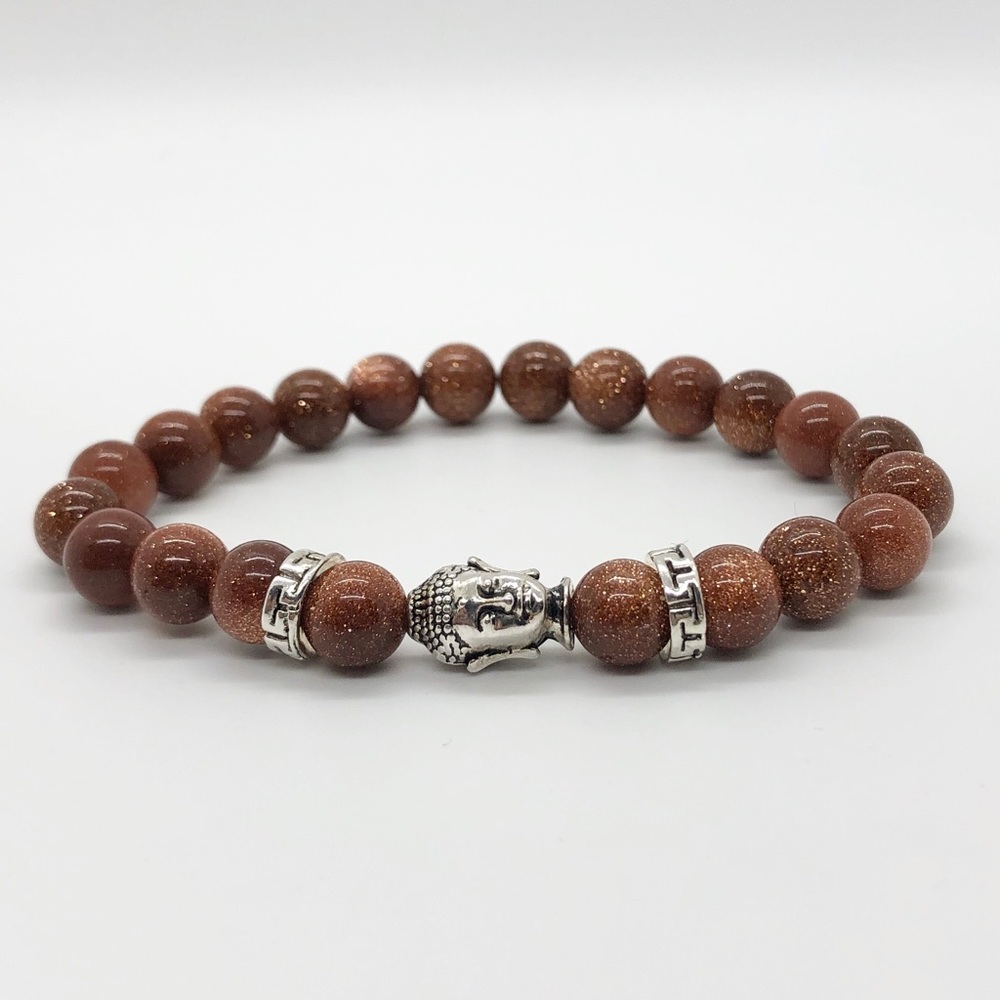 Goldstone Buddha Bracelet